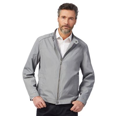 Grey biker 'Harrington' jacket